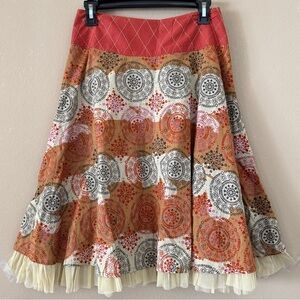 90's Y2K Vintage Gadzooks Boho Flare Skirt XS
